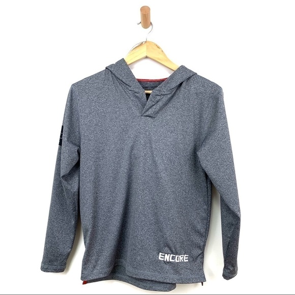 Encore Brand Top Youth Extra Large Gray Hooded Long Sleeve Pullover Athletic - Picture 1 of 7